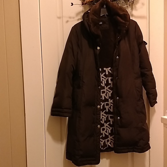 dkny women's down jacket